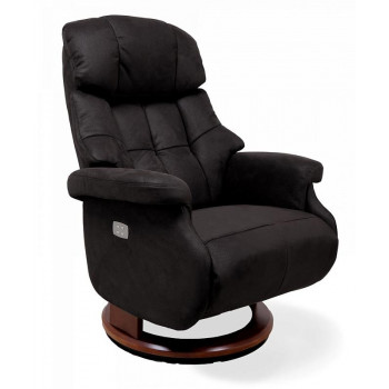 Кресло-реклайнер Recliner Relax Lux Electro черно-серый