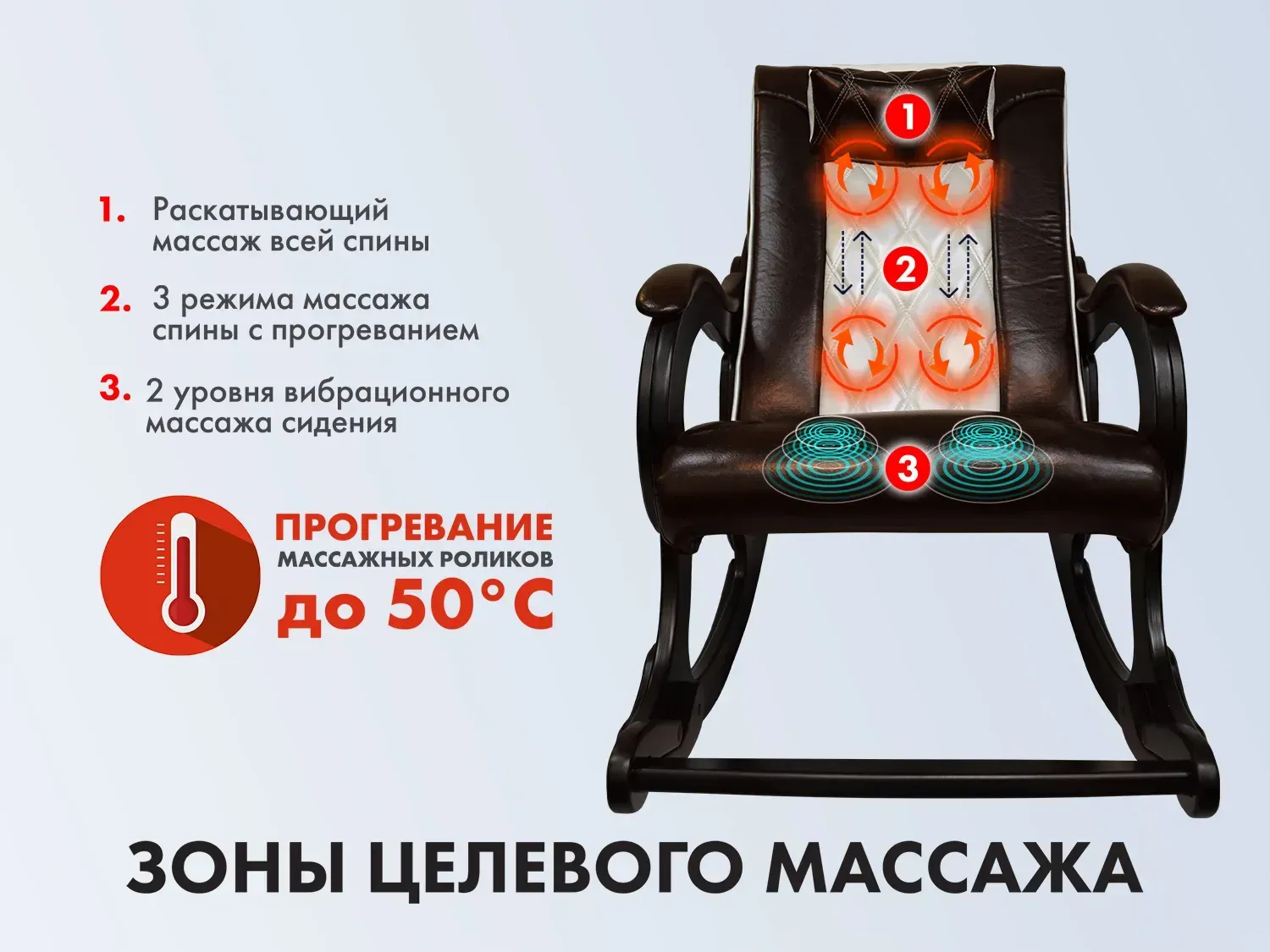 Массажное кресло качалка EGO EXOTICA EG2002 на заказ (Кожа Элит и Премиум) 
									арт. EG2002 ZVF