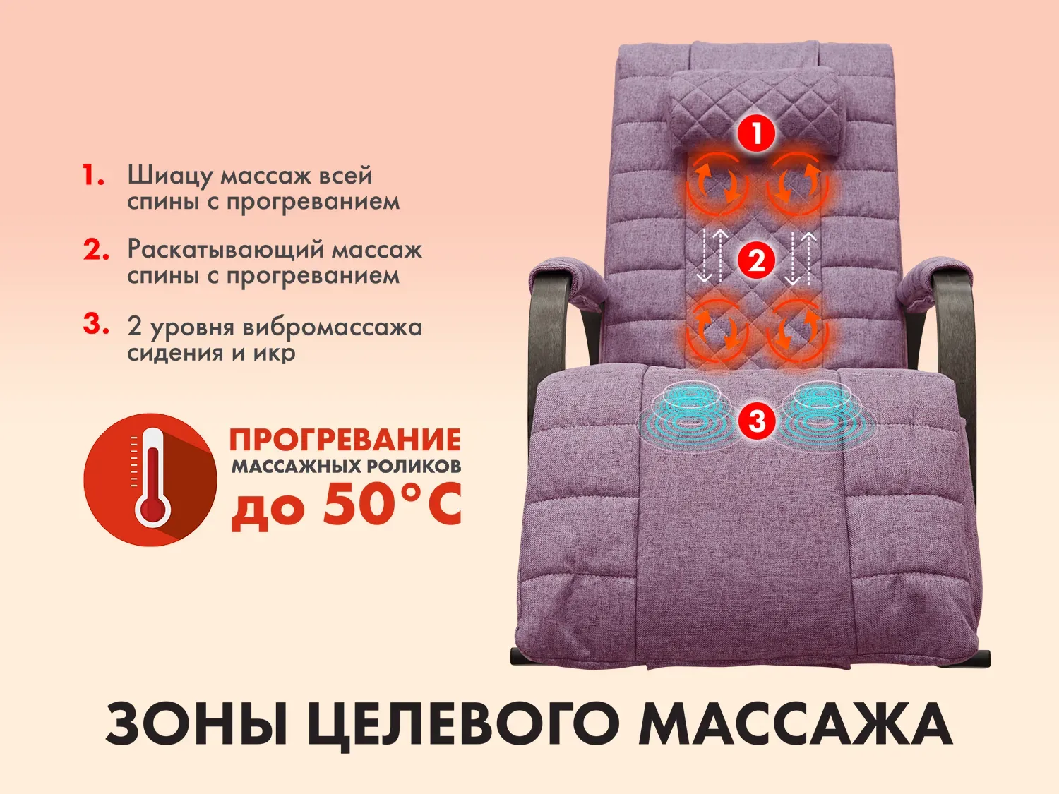 Массажное кресло качалка FUJIMO SOHO DELUXE F2000 ZCFA цвет на заказ 
									арт. F2000 ZCFA