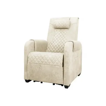 Массажное кресло реклайнер с подъемом FUJIMO LOUNGE UP F7003 ULFL Айвори (Orlando 1) 
									арт. F7003 ULFL Айвори (Orlando 1)